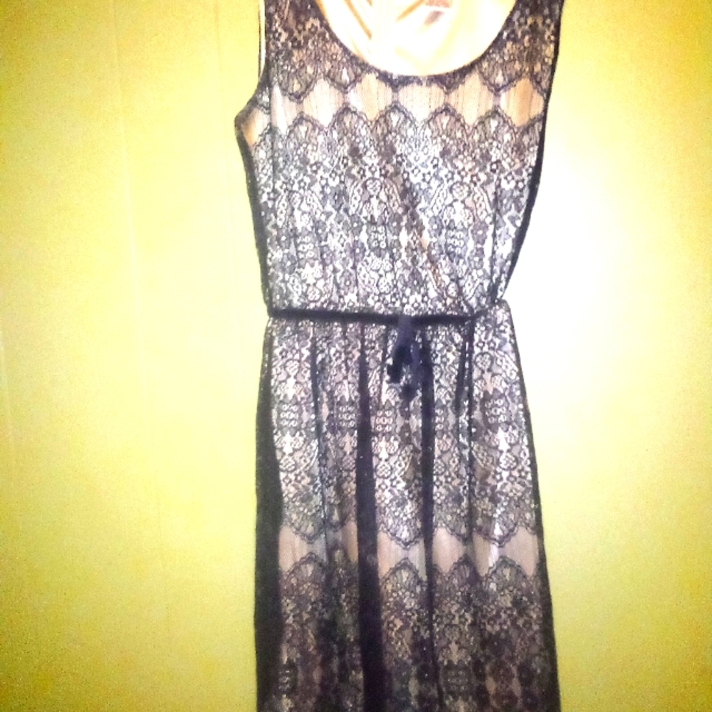 Pinky Black Lace Dress